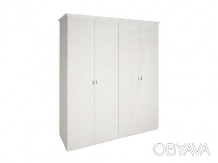 
Шкаф четырехдверный Футура перо рубино - изысканные формы мебели с плавными пер. . фото 1