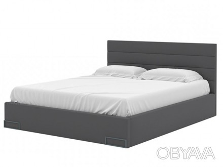 Кровать LOZ 160 Мерс с подъемным механизмомцвет: элегант. серый софт тач; нимфея. . фото 1