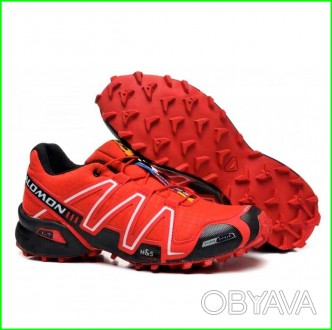 Мужские кроссовки в стиле Salomon Speedcross 3, сочетают в себе оригинальный диз. . фото 1