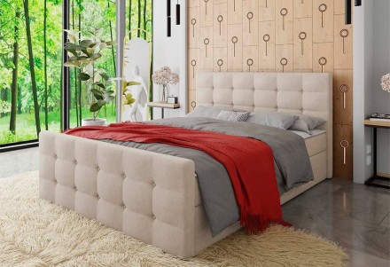Континентальная кровать Peregryn имеет модное мягкое и профилированное изголовье. . фото 3