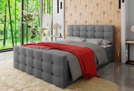 Континентальная кровать Peregryn имеет модное мягкое и профилированное изголовье. . фото 5