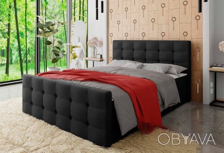 Континентальная кровать Peregryn имеет модное мягкое и профилированное изголовье. . фото 1