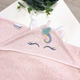Полотенце-уголок Единорог розовый ТМ «Маленькая Соня»
Мягкое махровое полотенце-. . фото 3