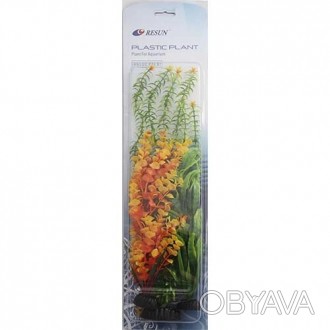 Набор аквариумных растений Resun PLK 136, пластик, 3 штНабор с пластиковыми раст. . фото 1
