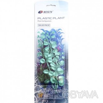 Набор аквариумных растений Resun PLK 132, пластик, 3 штНабор с пластиковыми раст. . фото 1