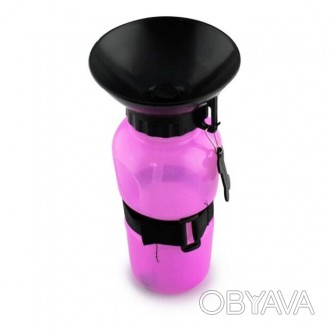 Портативная поилка для собак Dog Water Bottle, розоваяПоилка для собак Dog Water. . фото 1