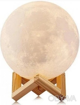 Ночник Луна 3D Moon Lamp 6727 изготовлен с помощью инновационной технологии 3D-п. . фото 1