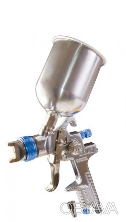 Краскопульт MASTERTOOL HVLP СБ 600 мл алюміній Ø1.4 мм 150-220 л/хв 3-4 бар тип