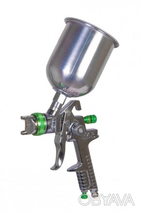 Краскопульт MASTERTOOL HVLP СБ 600 мл алюміній Ø1.3 мм 150-220 л/хв 3-4 бар тип