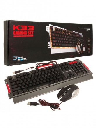Компьютерная игровая клавиатура KEYBOARD K33 с подсветкой и Мышкой. Харків. фото 1 Компьютерная игровая клавиатура KEYBOARD K33 с подсветкой и Мышкой. Харків. фото 1