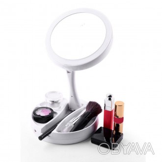 Зеркало косметическое настольное с подсветкой для макияжа Настольное макияжное з. . фото 1