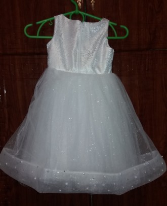 Детское нарядное платье "Краля" (белое / блеск) - праздничное моднейше. . фото 7