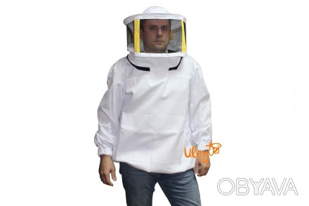 Куртка пчеловода коттон с маской с металлической сеткой предназначена для защиты. . фото 1