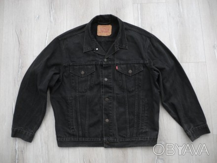 Куртка джинсовая Levis р. XL ( Made in Portugal ) Винтаж, высочайшее качество, с. . фото 1