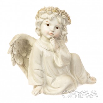Ангел задумчивый, светящийся 12*9*16.6, полистоун, в упаковке 4шт. (6000-004AN)
. . фото 1