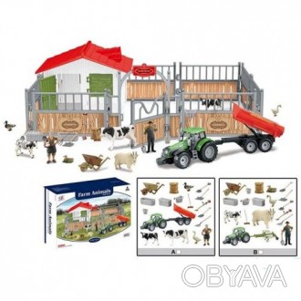 Интересный игровой набор "Ферма" включает в себя: фигурку фермера и фигурки дома. . фото 1