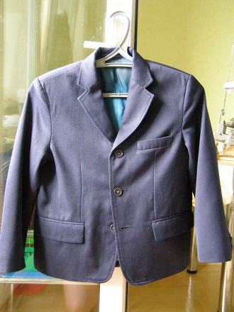 Темно-синего цвета в отличном состоянии : пиджак 134/72, жилет и брюки. Длина бр. . фото 2