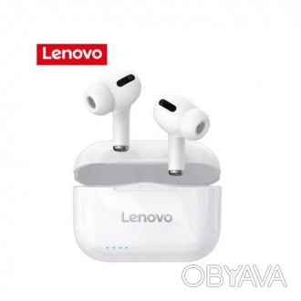 Беспроводные наушники Lenovo XT90 TWS Bluetooth 5.0 с микрофоном и зарядным футл. . фото 1