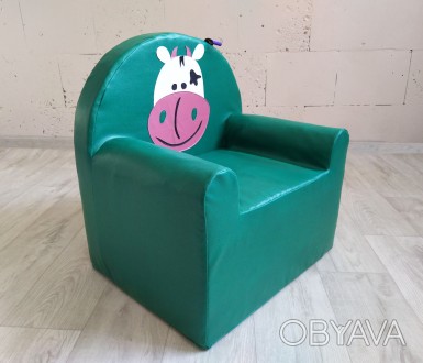 Кресло детское Коровка Габаритный размер: 60х65х60 см. Материал: кожаный заменит. . фото 1