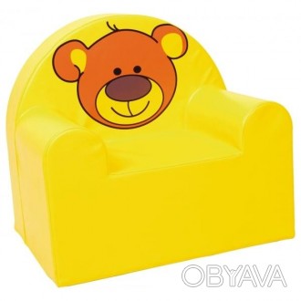 Кресло детское Мишка Габаритный размер: 60х65х60 см. Материал: кожаный заменител. . фото 1