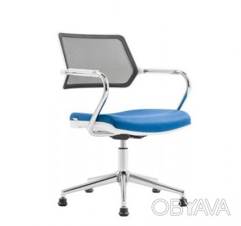 Тип: Крісло офісне
Колір: синій
Оббивка: Спинка - сітка, сидіння - тканина
Підло. . фото 1