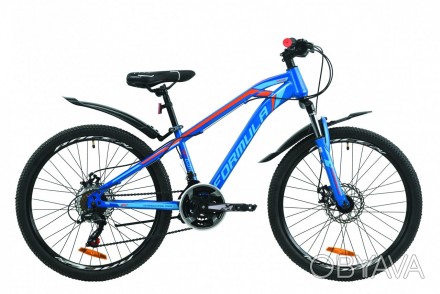 Велосипед ST 24 Formula DAKAR AM DD рама-13 сине-оранжевый (м) с крылом /0165 OP. . фото 1