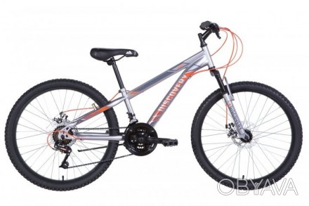 Велосипед ST 24 Discovery RIDER AM DD рама-11,5 серебристо-оранжевый (м) 2021 OP. . фото 1
