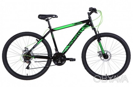 Велосипед ST 26 Discovery RIDER AM DD рама-13 черно-зеленый 2021 OPS-DIS-26-414\. . фото 1