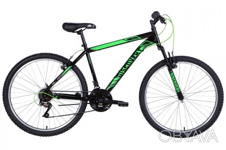 Велосипед ST 26 Discovery RIDER AM Vbr рама-18 черно-зеленый 2021 OPS-DIS-26-425. . фото 1