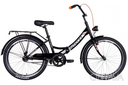 Велосипед ST 24 Formula SMART Vbr рама-15 черно-оранжевый с багажником зад St, с. . фото 1