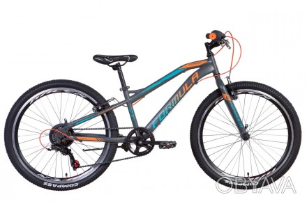 Велосипед ST 24 Formula FOREST Vbr рама-12,5 антрацитово-оранжевый с бирюзовым (. . фото 1