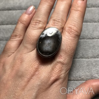 Очень красивое кольцо с натуральным дендритовым опалом в серебре.
Размер 19,3.
А. . фото 1