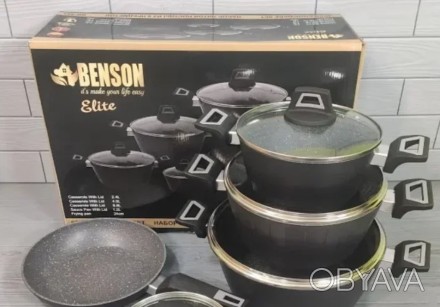 Набор посуды с мраморным покрытием Benson BN-344
Посуда выпускаемая немецким бре. . фото 1