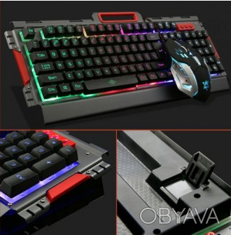 
Ігрова дротова клавіатура з мишкою і LED підсвічуванням K33
 
 
 
Игровая прово. . фото 1