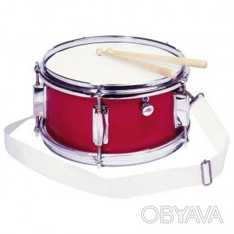Красный барабанный музыкальный инструмент от немецкого производителя игрушек Gok. . фото 1