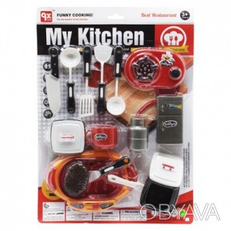 Кухонный набор "My Kitchen". В наборе: плита на 1 канфорку; гриль, холодильник, . . фото 1
