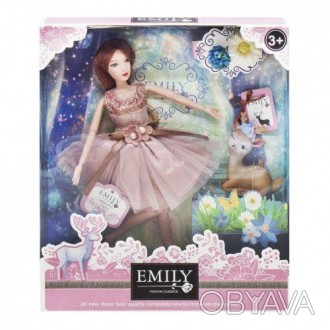 Шарнирная кукла "Emily" будет хорошим подарком ребенку. Кукла в красивом бальном. . фото 1