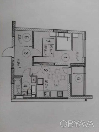 Продажа 1-комнатной квартиры общей площадью 40 кв.м., дом находится по адресу ул. . фото 1