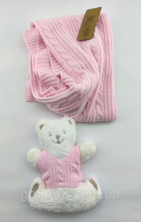  
Турецкое вязаное одеяло, плед для новорожденных. Тонкие. Очень мягкий и приятн. . фото 3