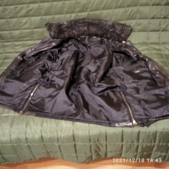 Куртка мужская кожанная "BOSS" с подстежкой и откидным воротником, спи. . фото 10