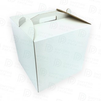Коробка для торта из 3-х слойного белого гофрокартона 250х250х250 мм
Коробка сам. . фото 4