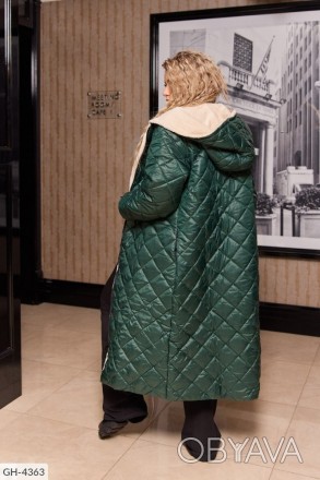 Женское Длинное Зимнее Пальто стеганное с отделкой из меха
Код 015334
Размер: 42. . фото 1