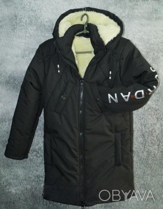 Зимняя теплая куртка-пальто на мальчика удлиненного типа. Производство Украина. . . фото 1