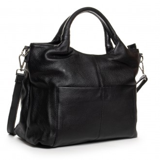 Сумка женская черная классическая натуральная кожа код 25-9502. Запорожье. фото 1