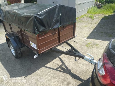 Купить новый одноосный прицеп Днепр-21 Тент и брызговики в подарок. Макеевка. фото 1