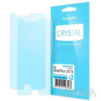 Spigen Crystal – высококачественная защитная пленка для экрана OnePlus 3/3T, пер. . фото 1
