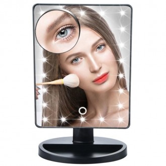 ✅Зеркало настольное с подсветкой LED - бренд Large Led Mirror ЧЕРНОЕ. Київ. фото 1 ✅Зеркало настольное с подсветкой LED - бренд Large Led Mirror ЧЕРНОЕ. Київ. фото 1