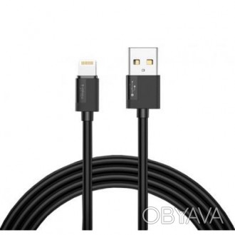 Тип - кабель; тип Вход - USB 2.0; тип Выход - Lightning; длина - 1.2 м; Цвет - ч. . фото 1