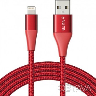 Тип - кабель; тип Вход - USB 2.0; тип Выход - Lightning; длина - 1 м; Цвет - кра. . фото 1