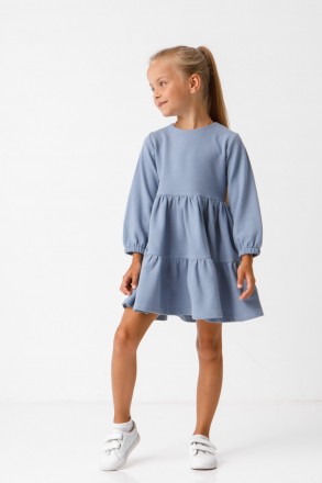 Детское платье Stimma Яффа. Это однотонное детское платье из ткани интерлок с за. . фото 2